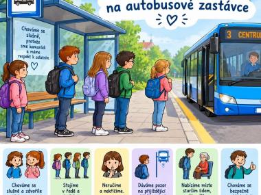 Chování dětí na autobusové zastávce